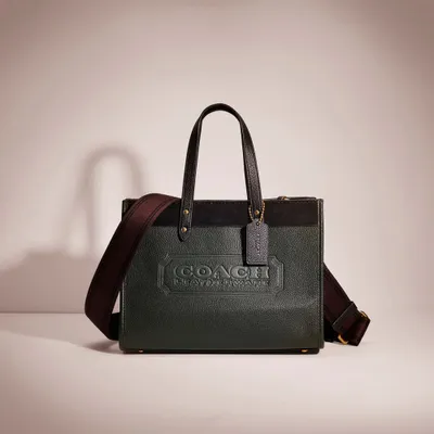 Restored Field Tote 30 Colorblock With Coach Badge