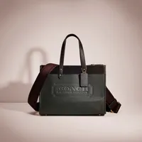 Restored Field Tote 30 Colorblock With Coach Badge
