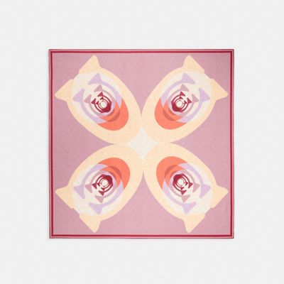 Reversible Signature Kaleidoscope Print Silk Square Scarf