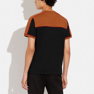 Colorblock Crewneck T Shirt Organic Cotton
