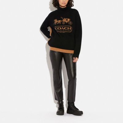 Coach Colorblock Horse And Carriage Sweater | Metropolis at Metrotown