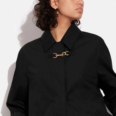 Oversized Trench Organic Cotton With Interior Signature Detail