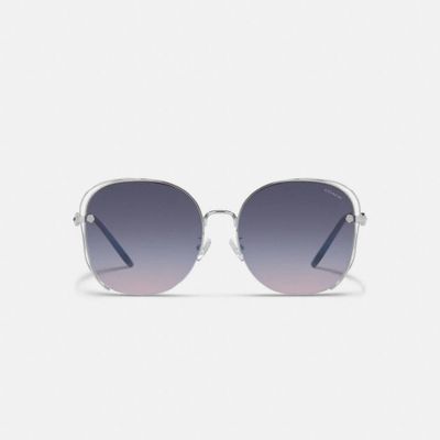 Full Fit Signature Crystal Metal Oversized Butterfly Sunglasses