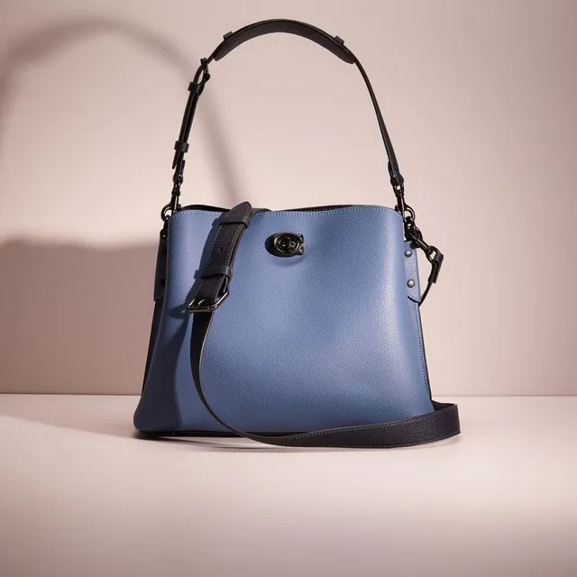 Coach Colorblock Willow Shoulder Bag, Denim Blue 