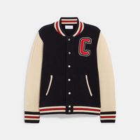 Varsity Cardigan Recycled Wool And Polyester