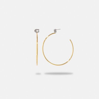 Pavé Signature Hoop Earrings