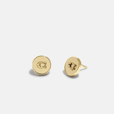 Signature Disc Stud Earrings