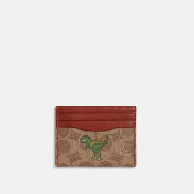 Card Case Signature Canvas With Rexy Print