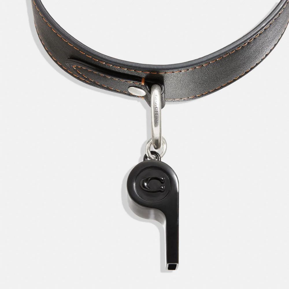 Whistle Leather Choker Necklace