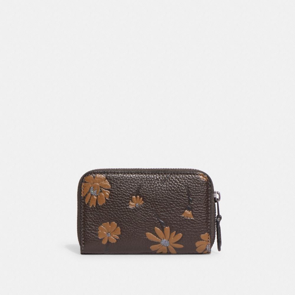 Small Zip Around Card Case With Floral Print
