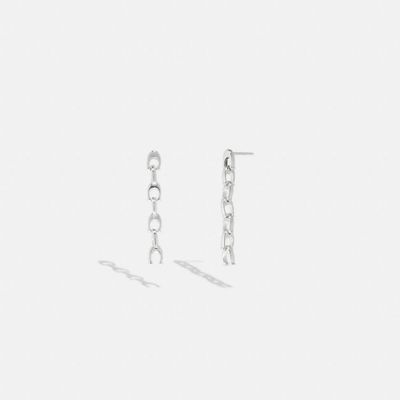 Signature Interlock Chain Drop Earrings