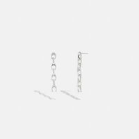 Signature Interlock Chain Drop Earrings
