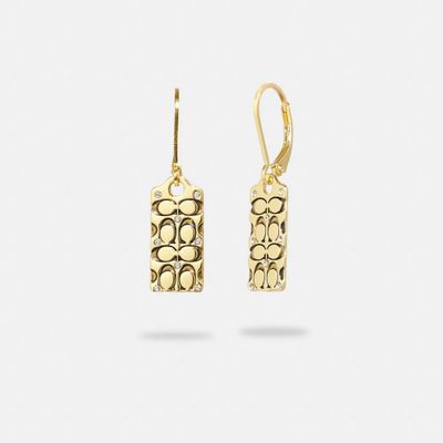 Quilted Signature Drop Earrings