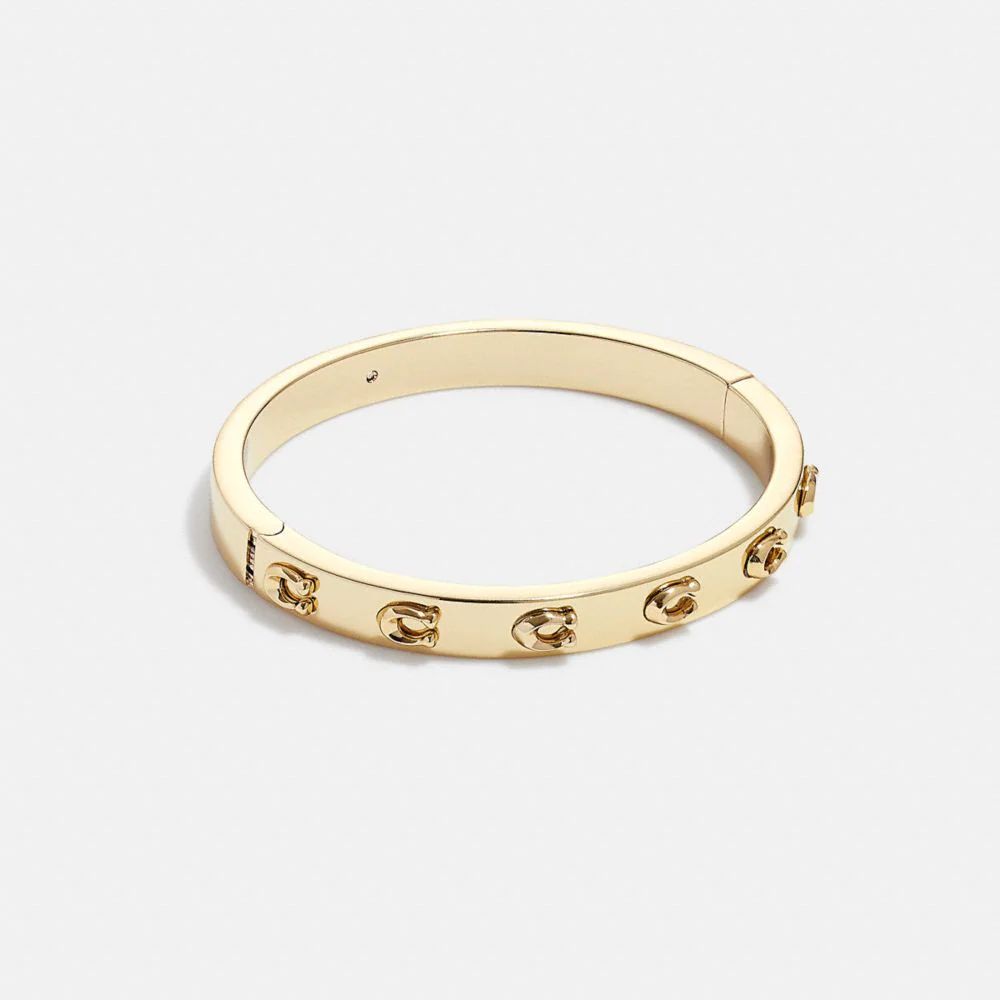 Pegged Signature Hinged Bangle