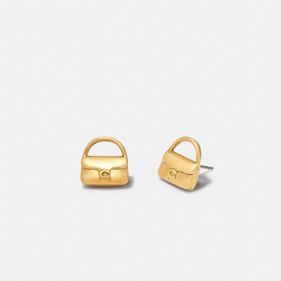 Mini Handbag Charm Stud Earrings