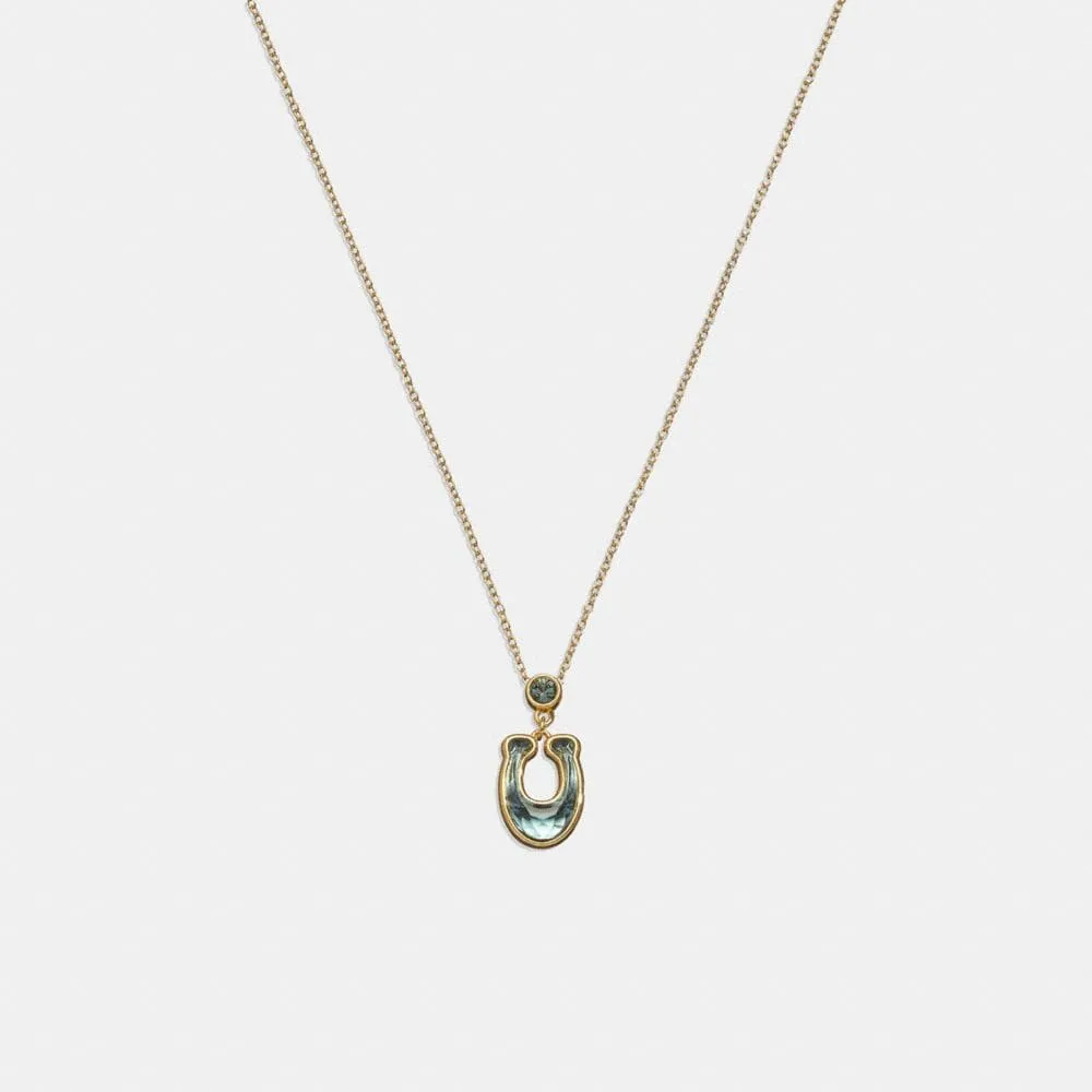 Faceted Crystal Signature Pendant Necklace
