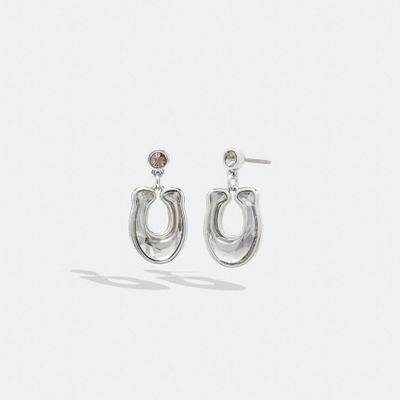 Faceted Crystal Signature Drop Earrings