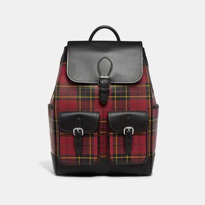 Frankie Backpack With Plaid Print