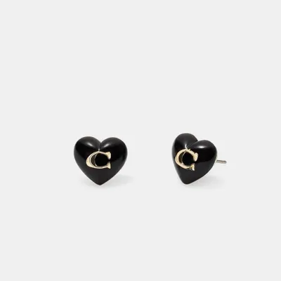 Signature Heart Stud Earrings