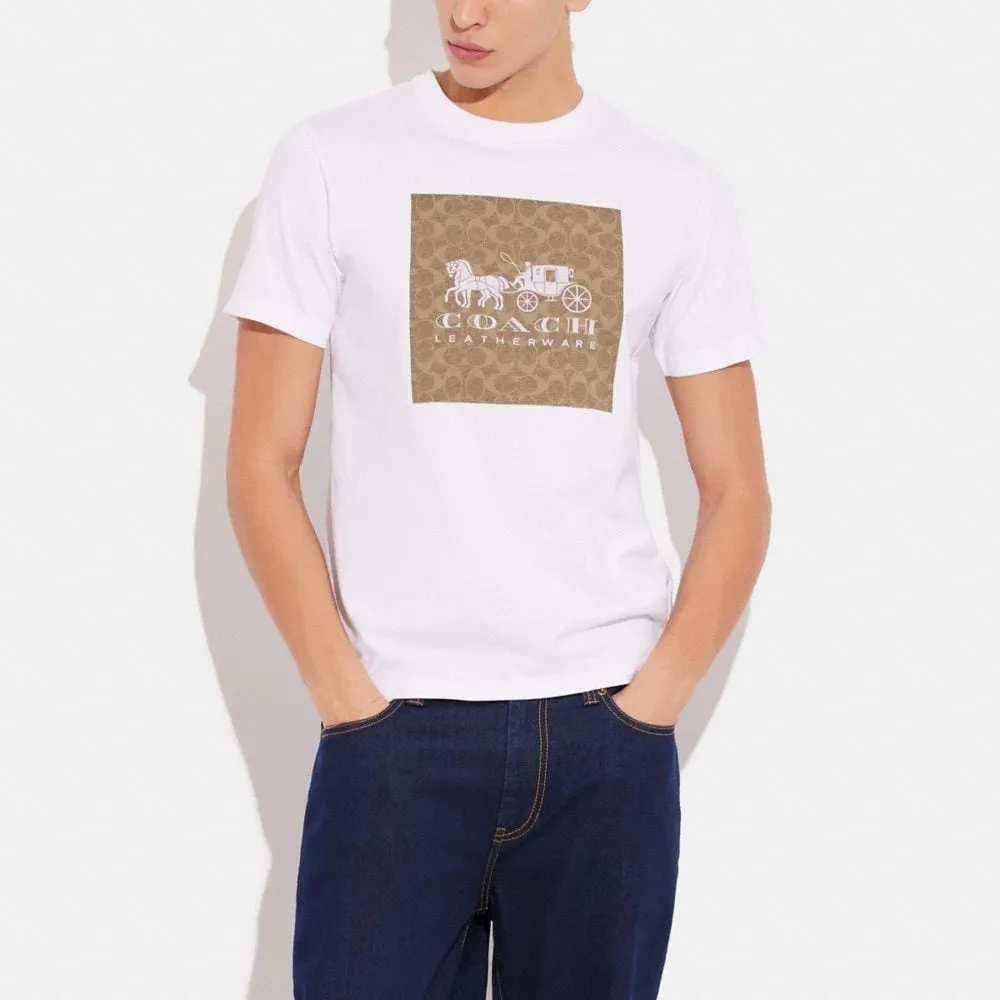 Signature Horse And Carriage T Shirt Organic Cotton