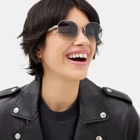Metal Hexagon Sunglasses