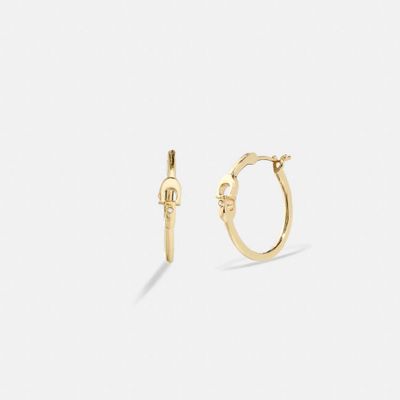 Interlocking Signature Hoop Earrings