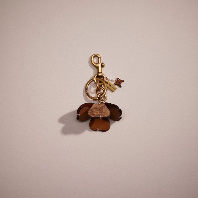 My Favorite COACH Flower Tea Rose Bag Charm / Keychain 