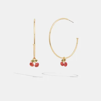 Cherry Hoop Earrings