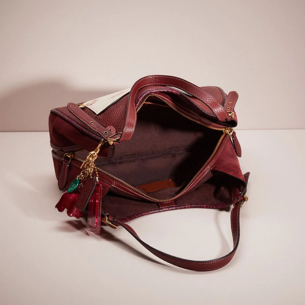 SMALL LOCÒ SHOULDER BAG WITH 3D EMBROIDERY