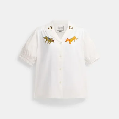 Coach X Observed By Us Short Sleeve Button Down Shirt