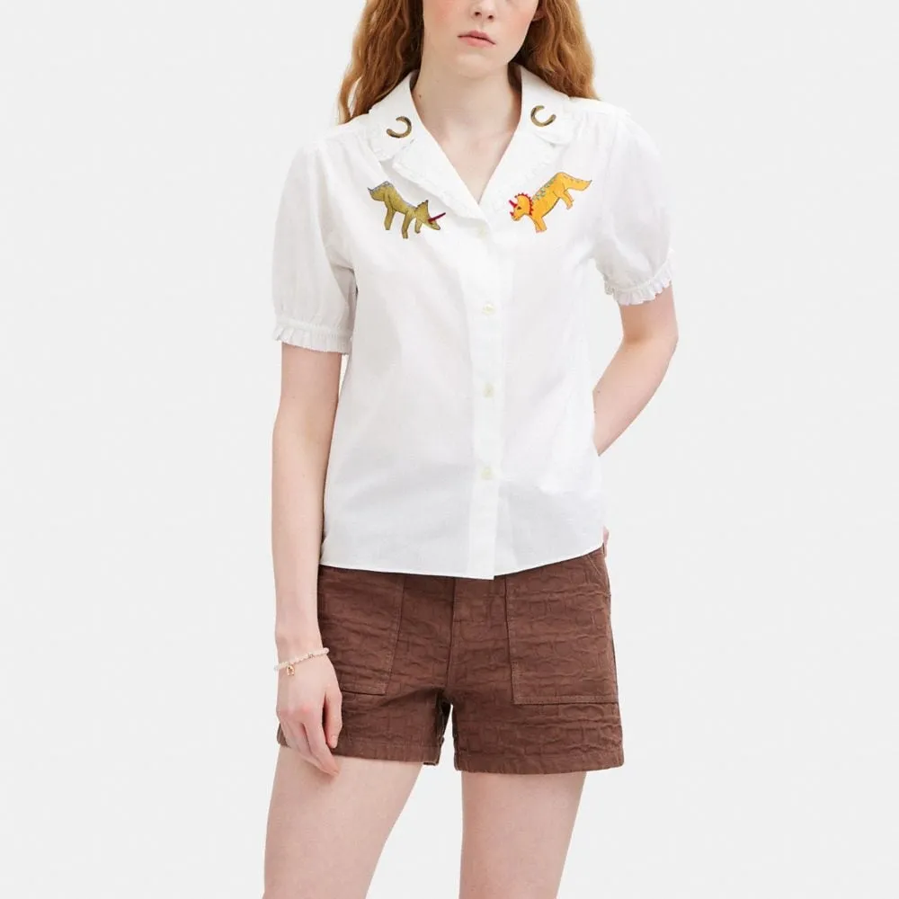 Coach X Observed By Us Short Sleeve Button Down Shirt