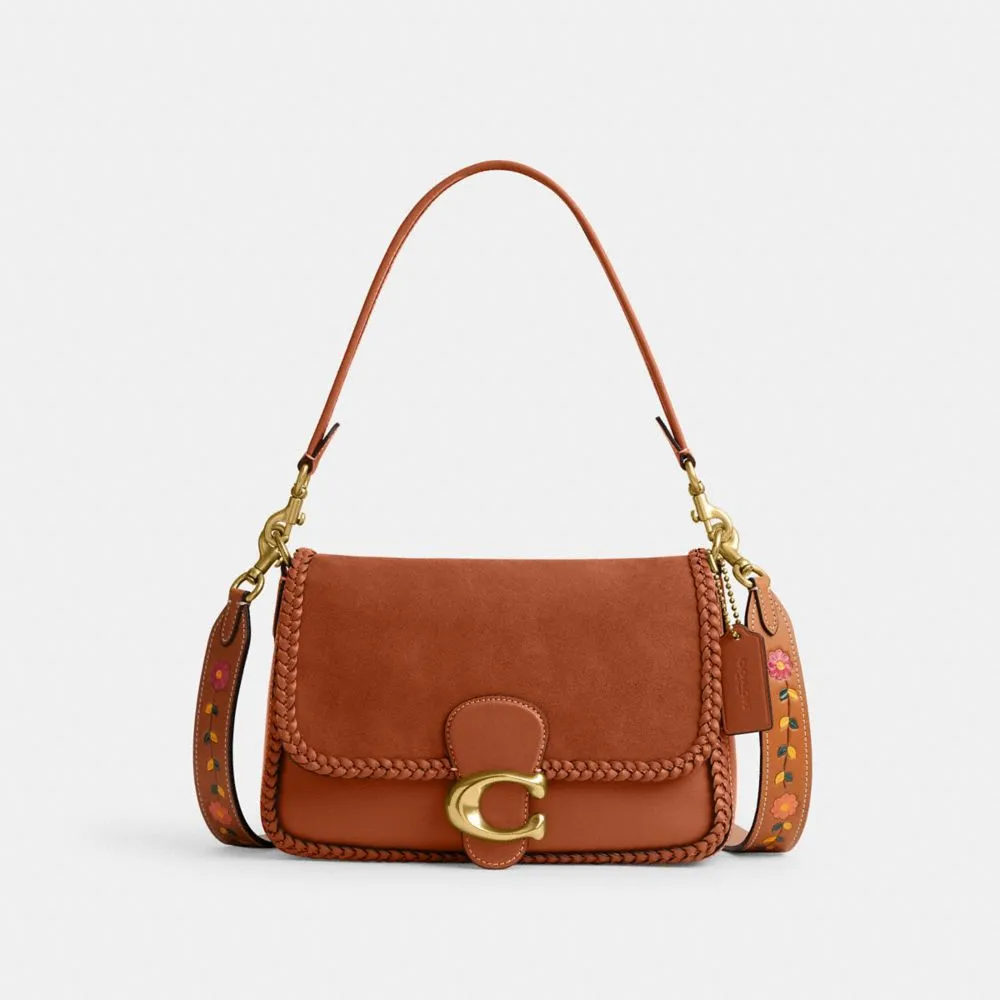 COACH Color-block Leather Micro Soft Tabby in Brown