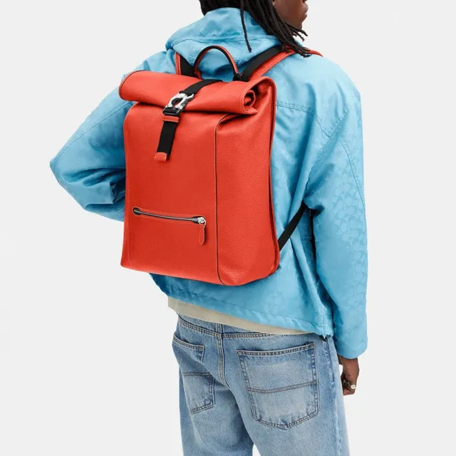 Coach Jordyn Backpack In Signature Canvas With Varsity Motif BrownBut   Balilene