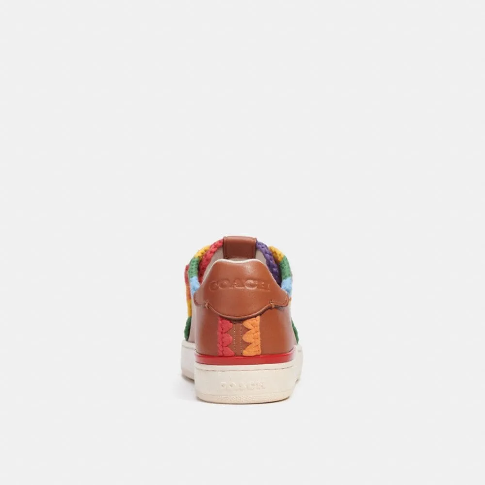 COACH®: Lowline Low Top Sneaker With Rainbow Crochet