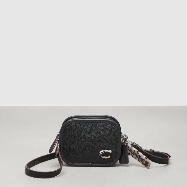 Coach Wavy Wallet With Crossbody Strap Crinkled Patent Coachtopia