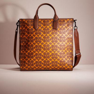 Restored Gotham Tall Tote In Signature Leather