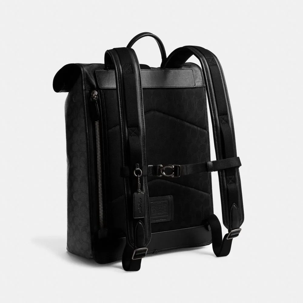 Beck Roll Top Backpack In Signature Canvas