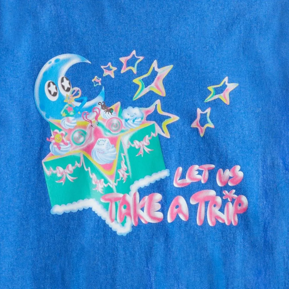Relaxed T Shirt 95% Recycled Cotton: Let Us Take A Trip