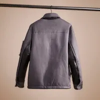 Restored Shearling Snap Front Jacket