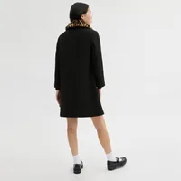 Wool Coat With Shearling Collar