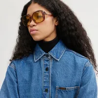Swoop Temple Rectangle Sunglasses