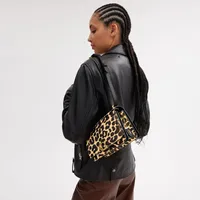 Bandit Shoulder Bag In Haircalf With Leopard Print