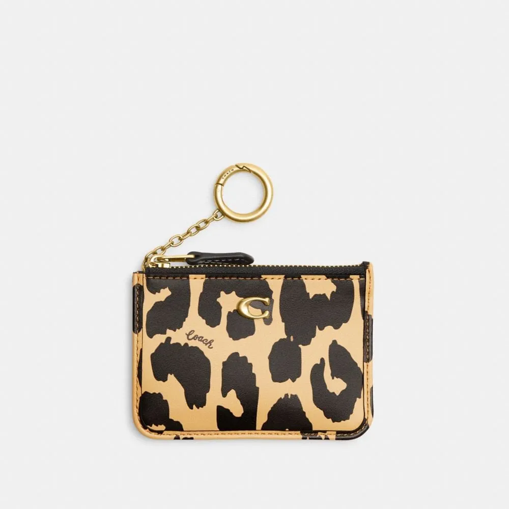 Coach Leopard Printed Leather Card Case on a Chain | Westland Mall