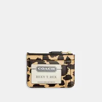 Mini Skinny Id Case With Leopard Print