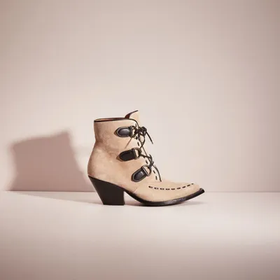 Restored Lace Up Chain Bootie