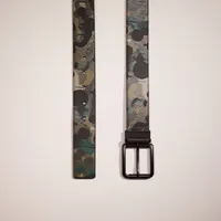 Restored Roller Buckle Cut To Size Reversible Belt With Camo Print, 38 Mm