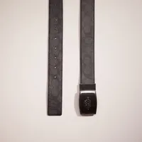 Restored Stitched Plaque Buckle Cut To Size Reversible Belt, 38 Mm
