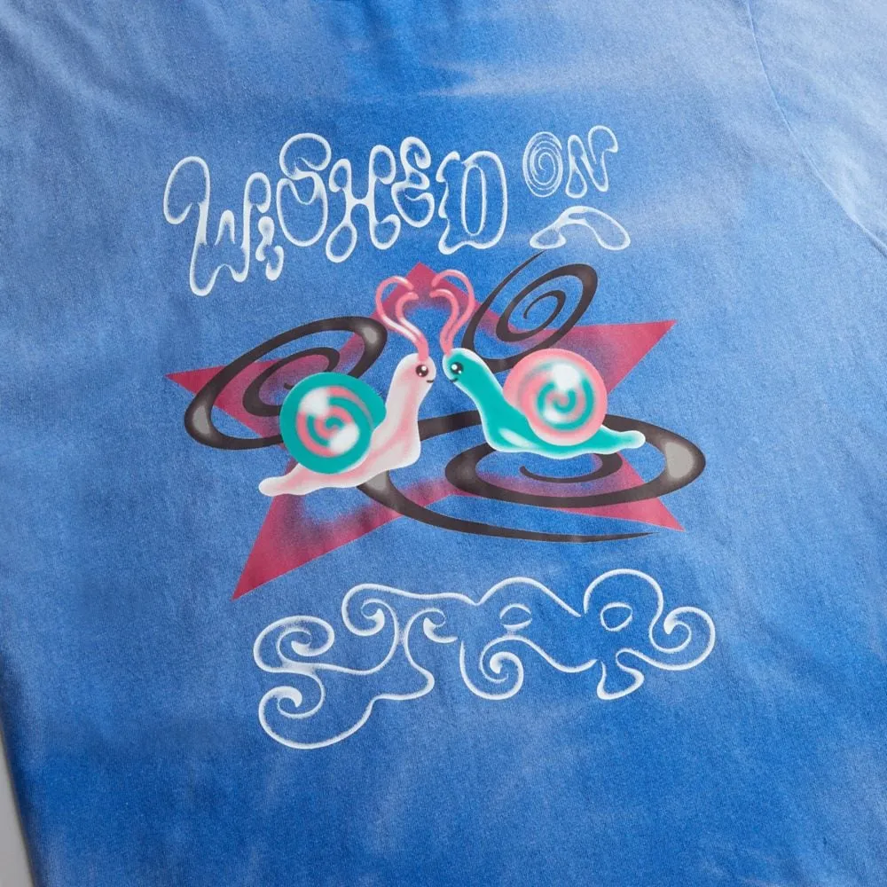 Relaxed T Shirt 95% Recycled Cotton With Wavy Wash: Wished On A Star