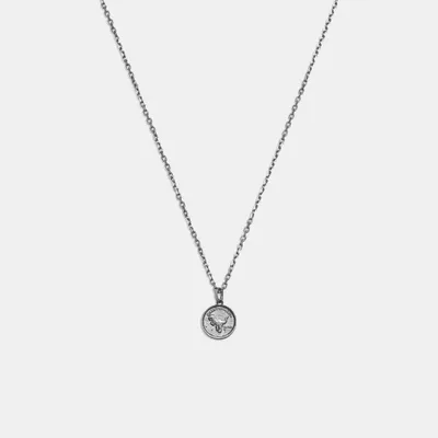 Sterling Silver Coin Pendant Necklace
