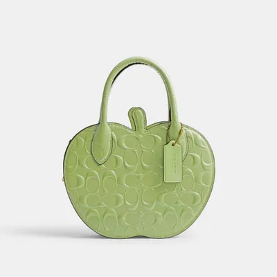 Apple Bag In Signature Leather